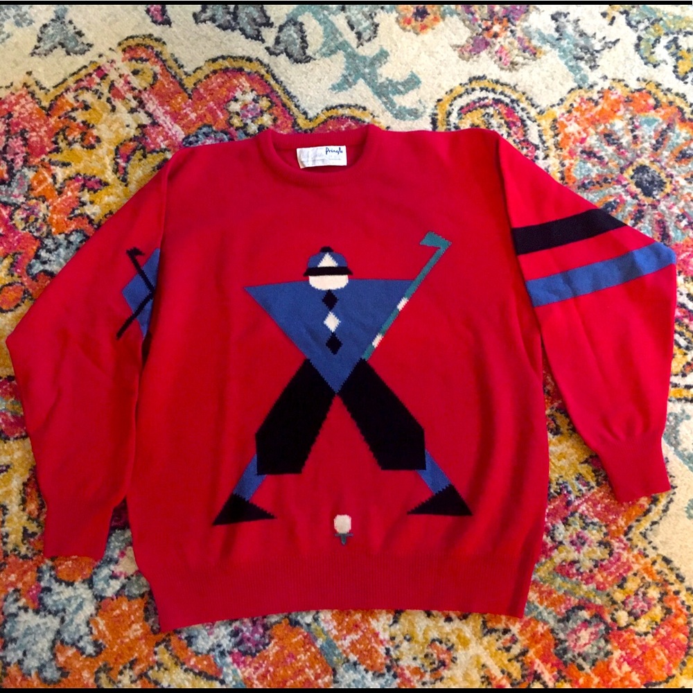 VINTAGE Pringle Sports Nick Faldo Golf Sweater L